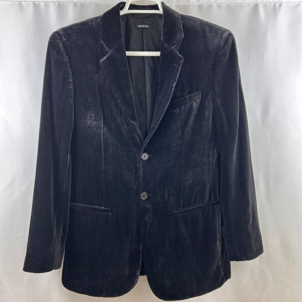 Giorgio Armani Black One-Button Blazer Silk Blend 40
